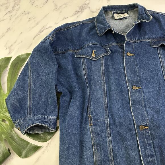 East West Womens Vintage 80s Denim Jean Jacket Plus Size 2x Butterfly Beaded - Picture 5 of 13